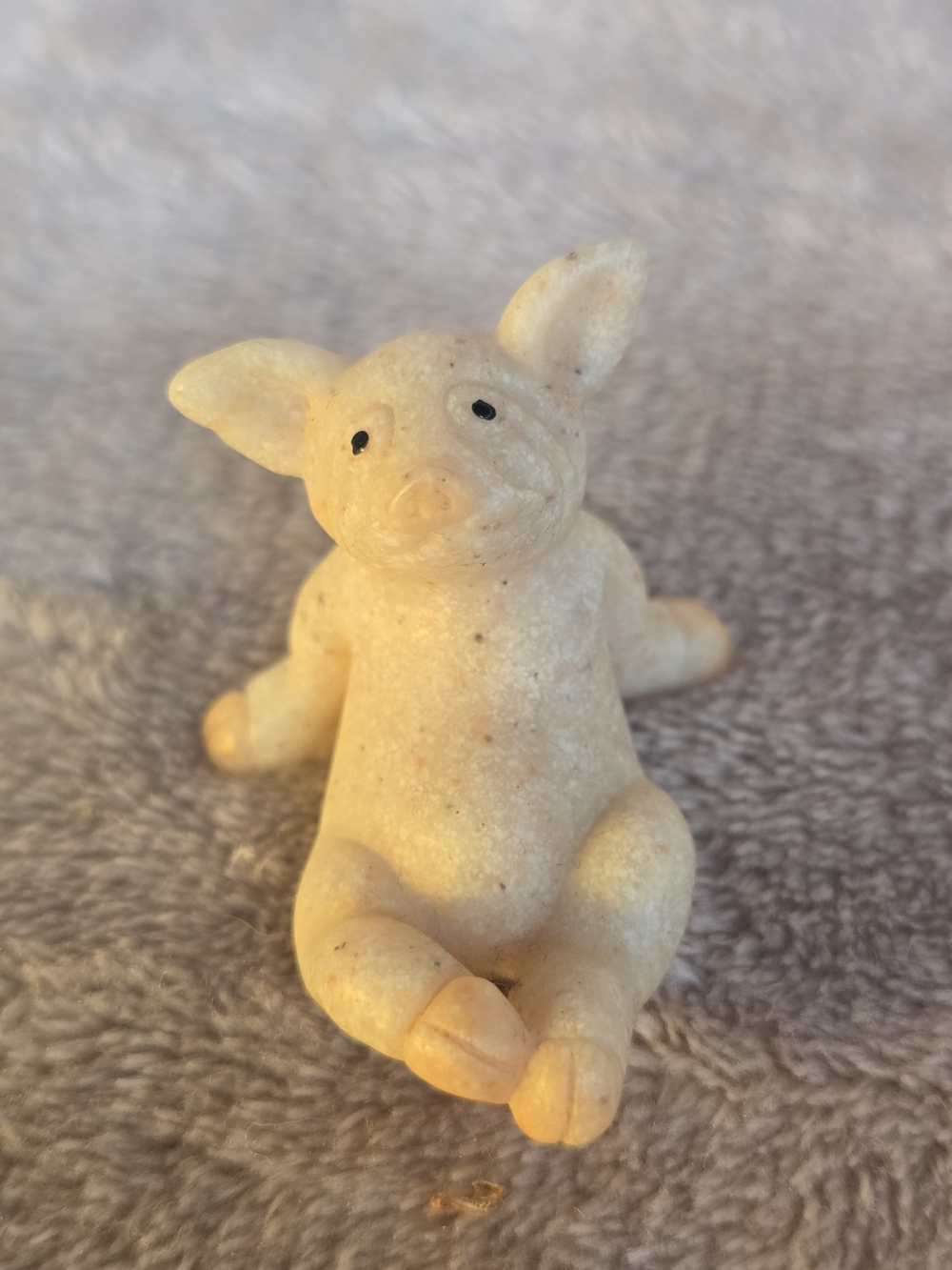 Vintage Small Decorative Pig Figurine from Quarry Critters named Patch